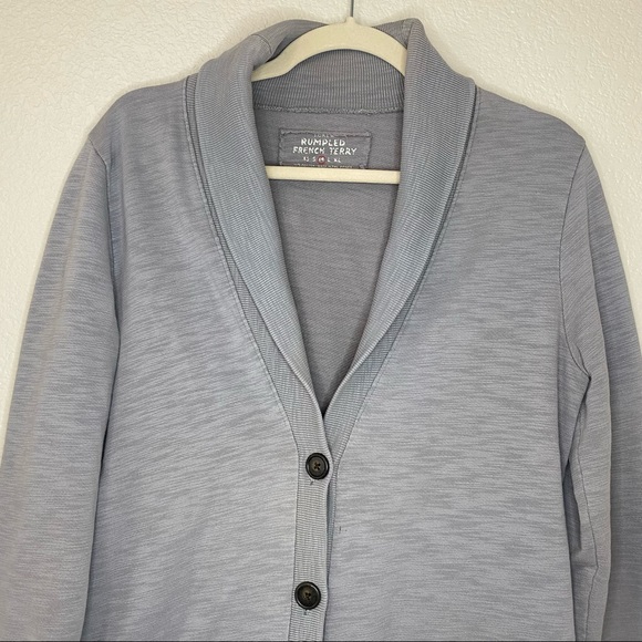 J.Crew Size Medium Women’s Rumpled French Terry Cardigan - Picture 8 of 13